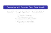 Forecasting with Dynamic Panel Data Models erp/erp seminar pdfs... · PDF file 2014. 3. 7. · Dynamic Panel Model Consider a simple dynamic panel data model: Y it = ˆY it 1 + i