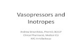 Vasopressors and Inotropes - Hospitals and Inotropes.pdf · 20 from renal collecting duct = ↓ UOP • Dose –0.03 units/min • Clinical Use –Adjunct to Norepinephrine in refractory