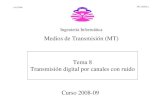 Medios de Transmisión (MT) Tema 8 Transmisión digital por ...quegrande.org/apuntes/EI/3/MT/teoria/08-09/tema_8.pdf18/12/2008 MT_TEMA8_1 Tema 8 Transmisión digital por canales con