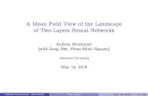 A Mean Field View of the Landscape of Two-Layers Neural … · 2018. 6. 6. · AMeanFieldViewoftheLandscape ofTwo-LayersNeuralNetworks AndreaMontanari [withSongMei,Phan-MinhNguyen]