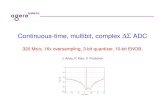 Continuous-time, multibit, complex ∆ΣADCjesus/analog/ctds/slides_des.pdf320 Ms/s, 16x oversampling, 3-bitquantizer, 10-bitENOB. J. Arias, P. Kiss, V. Prodanov-100-80-60-40-20 0-60