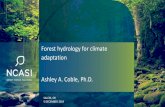 Forest hydrology for climate adaptation Ashley A. Coble, Ph.D. ... decrease increase Liu et al. 2013. Decrease in shallow soil water in Douglas-fir forests. • Mild to severe climate