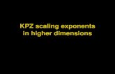 KPZ scaling exponents in higher dimensionsB. Farnudi, D.D. Vvedensky, Phys. Rev. E 83 (2011) 020103 KPZ asymptotics for one-dimensional ballistic deposition B. Farnudi, D.D. Vvedensky,