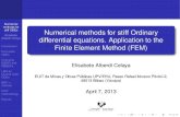 Numerical stiff ODEs Numerical methods for stiff Ordinary ... Alberdi Celaya Introduction First order