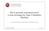 PD-L1 genec overexpression: a new strategy for Type 1 ......PD-L1 genec overexpression: a new strategy for Type 1 Diabetes Mellitus Andrea Galeone, Antonino La Rocca, ViDoria Pere