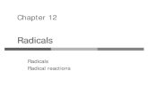 Radicals - Seoul National University · 2019. 3. 18. · Chapter 12 Radicals Radicals. Radical reactions ... σ(C–C) and C–H are non-polar. nowhere for Nu: or E + to attack alkanes