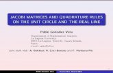 JACOBI MATRICES AND QUADRATURE RULES ON THE UNIT 2016. 5. 25.آ  JACOBI MATRICES AND QUADRATURE RULES