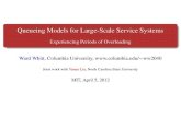Queueing Models for Large-Scale Service Systemsww2040/Whitt_slides040512.pdfengg approx: Q eng(t), Veng,2 Q (t), engg approx: B eng(t), Veng,2 B (t) Student Version of MATLAB. Fewer