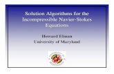 Solution Algorithms for the Incompressible Navier -Stokes ...pft3/days/Lecture2.pdfThe Incompressible Navier-Stokes Equations For pure Dirichlet problem: ∂ΩD = ∂Ω, pressure solution