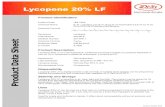 Lycopene 20% LF - Divis Nutraceuticals · Lycopene 20% LF is a red suspension containing micronized crystals of Lycopene dispersed in corn oil. Dl-α-Tocopherol is added as antioxidant.