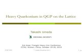 Heavy Quarkonium in QGP on the Lattice ... ATHIC 2010 T. Umeda (Hiroshima Univ.) 1 Heavy Quarkonium