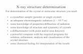 X-ray structure determination - Uni Siegen · PDF file X-ray structure determination For determination of the crystal or molecular structure you need: • a crystalline sample (powder