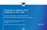 Discussion on detection limits – Application of ISO 11929ISO 11929 (2010) “Determination of characteristic limits (decision threshold, detection limit and limits of the confidence
