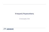 Εταιρική Παρουσίαση - Aegean Airlines...Εταιρική Παρουσίαση 20 Ιανουαρίου 2010 Title AEGEAN AIRLINES Created Date 1/20/2010 12:36:53 PM