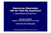 Gamma-ray Observation with the Tibet AS γγγExperimentMunehiro OHNISHI Institute for Cosmic Ray Research, Univ. of Tokyo for the Tibet AS γCollaboration Gamma-ray Observation with