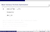 Mean-Variance Portfolio Optimizationdano/talks/mip07.pdf · Daniel Bienstock ( Columbia University, New York)Experiments in Robust Portfolio Optimization 29th July 2007 2 / 43 Robust