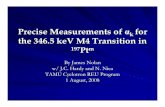Precise Measurements of α for the 346.5 keV M4 Transition ......Ptm m by thermal neutron activation by thermal neutron activation 196 PtPt-->> 197197Pt Ptgs gs also occursalso occurs
