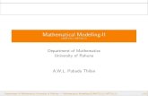 New Mathematical Modelling-IIpubudu/mode1.pdf · 2013. 7. 25. · Mathematical modelling is a process of representing real world problems in mathematical terms and concepts. A mathematical