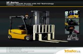 VF Series Electric Forklift Trucks with AC Technology...VF Series Electric Forklift Trucks with AC Technology 1,600kg, 1,800kg and 2,000kg YaleStop automatic park brake eliminates