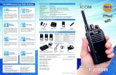 IC-F29SR Licence-free Radio Features Specifications IC-F29SR Licence-free Radio Features Ultra Powerful