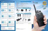 2014-0627 IC-F29SR cover · PDF file the radio is constantly passed from person to person. IC-F29SR Licence-free Radio Features Easy to Hear The large 36mm speaker of the radio provides