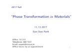“Phase Transformation in Materials” - Seoul National University · 2018. 4. 8. · Phase transformation = Interface creation & Migration Heterogeneous Transformation (general):