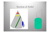 Section of Solid - IIT Delhi hirani/mel110-part3.pdf Projection of solids Section (Hatching) True Shape / Auxiliary view F TRUE SHAPE Of SECTION SECTION PLANE SECTION LINES (450 to