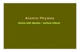 Atoms with dipoles – surface effectshgberry/delhi2013/atomic-8...Electric fields - dipoles Incident protons pick up electrons in the target into excited states – consider just