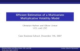 E¯¬’cient Estimation of a Multivariate Multiplicative Volatility Model 2015. 3. 2.¢  E¯¬’cient Estimation