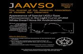 JAAVSO Volume 44 Number 1 · Publication Schedule The Journal of the American Association of Variable Star Observers is published twice a year, June 15 (Number 1 of the volume) and