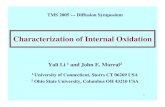 Characterization of Internal Oxidation - NISTcecamp/TMS2005/TMS 2005...0.05 0.2 0.5 0 B S O C K β= * E. K. Ohriner and J. E. Morral, Scripta Metallurgica, 13 (1979) 7. 4 Oxide Fraction