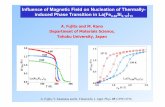 Influence of Magnetic Field on Nucleation of Thermally- induced … · 2020. 9. 17. · La(Fe 0.88 Si 0.12) 13 Cu-Zn-Al Vives, Mañosa, Planes et al. Apl. Phys. Lett. 98 (2011) 011902.