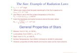The Sun: Example of Radiation Laws(planetary nebula) and core cools and dies as a white dwarf. Lattimer, AST 248, Lecture 4 – p. 6/17 Evolution in the H-R Diagram Lattimer, AST 248,