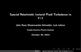 Special Relativistic Inviscid Fluid Turbulence in 2+1 · 2018. 7. 11. · John Ryan Westernacher-Schneider, Luis Lehner Guelph-Waterloo Physics Institute October 25, 2013 JRWSSpecial
