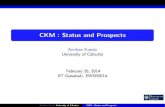 CKM : Status and ProspectsCKM : Status and Prospects Anirban Kundu University of Calcutta February 20, 2014 IIT Guwahati, EWSB2014 Anirban KunduUniversity of Calcutta CKM : Status