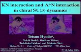 KN interaction and *N interaction in chiral SU(3) dynamics ... ®â€*N interaction in chiral SU(3) dynamics