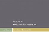 LECTURE 4: MULTIPLE REGRESSION - vse.cznb.vse.cz/~zouharj/econ/Lecture_4.pdf · Estimation Introductory Econometrics Jan Zouhar 7 recall that in simple regression, we derived the