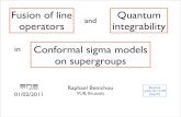 Fusion of line Quantum and operators Conformal sigma models on