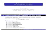V. Constitutive equations Continuum mechanics