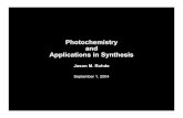 Photochemistry and Applications in Synthesis