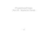 Propositional Logic: Part II - Syntax & Proofs - McMaster University