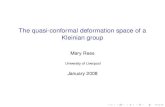 The quasi-conformal deformation space of a Kleinian group