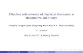 Effective reï¬nements of classical theorems in descriptive set theory