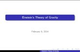 Einstein's Theory of Gravity