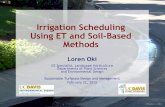 Irrigation Scheduling Using ET and Soil-Based Methods