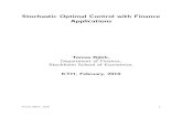 Stochastic Optimal Control with Finance Applications