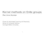 Kernel methods on £nite groups