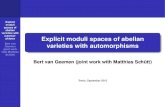 Explicit moduli spaces of abelian varieties with automorphisms