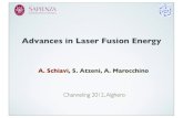 Advances in Laser Fusion EnergyAtzeni & Schiavi, PPCF 2004 Titolo Laser NIF 31 3D simulation of a NIF ignition experiment S. Haan et al., NF 44, S171 (2004), courtesy of LLNL 37 Alternative