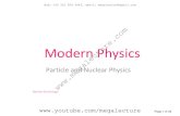 Modern Physics  · 2021. 5. 26. · Modern Physics Marline Kurishingal Particle and Nuclear ... •Rutherford‘s alpha particle scattering experiment changed the way we think of